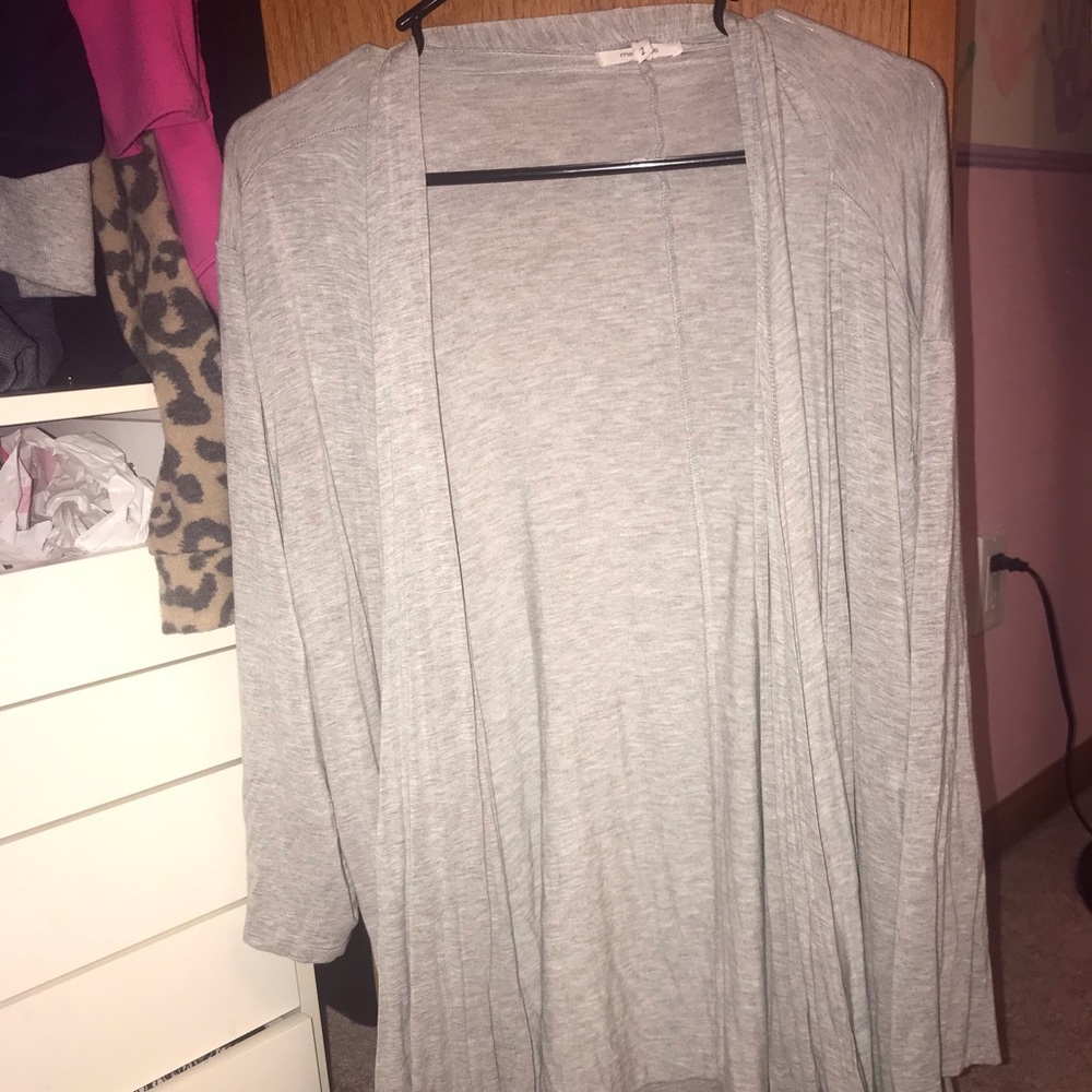 Gray plus size flowy cardigan MAURICES